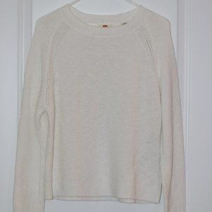 Levi's White Knit Sweater, Women's Medium